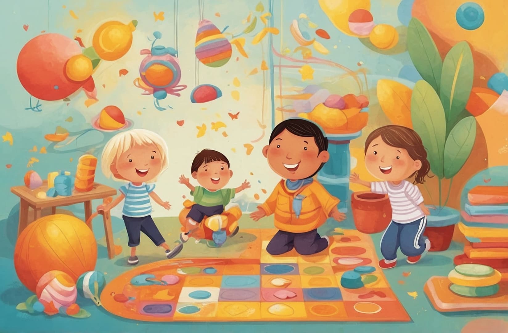 Fisioterapia y juego para niños.